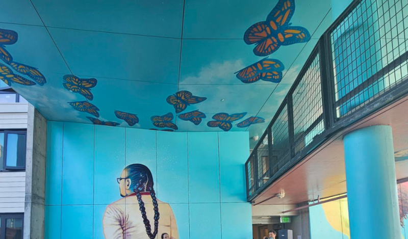 Lorraine Garcia-Nakata mural unveiling at Casa Adelante.