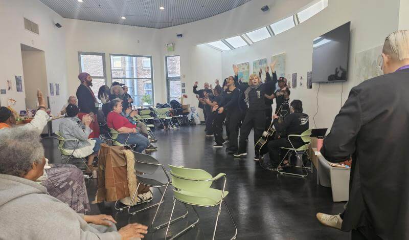 SkyWatchers performing for TNDC residents